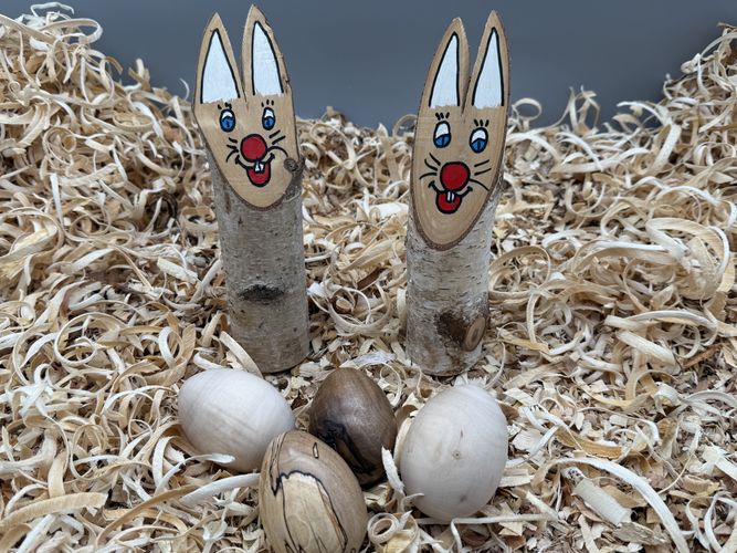 Holzosterhasen + Ostererier
